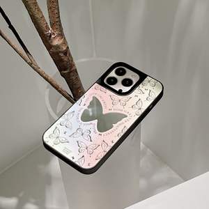 Jmax Mignon Papillon UV Impression Acrylique Miroir Téléphone étui pour iphone 11 12 13 14 X XR XS Pro Pour Samsung <span class=keywords><strong>S</strong></span> 20 21 22 23 - Product Image 6