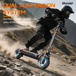 Scooter Eléctrico Plegable para Adultos, 48v, Todoterreno, Económico, Venta al Por Mayor Directa de Fábrica Ruitoo, Modelo RT6 de Dos Ruedas - Product Image 2