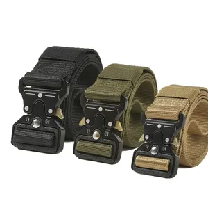 Men Tactical Belt 1.5 Inch Heavy Duty Belt Nylon with Quick-Release Metal Buckle For Work Sport Molle Pouch