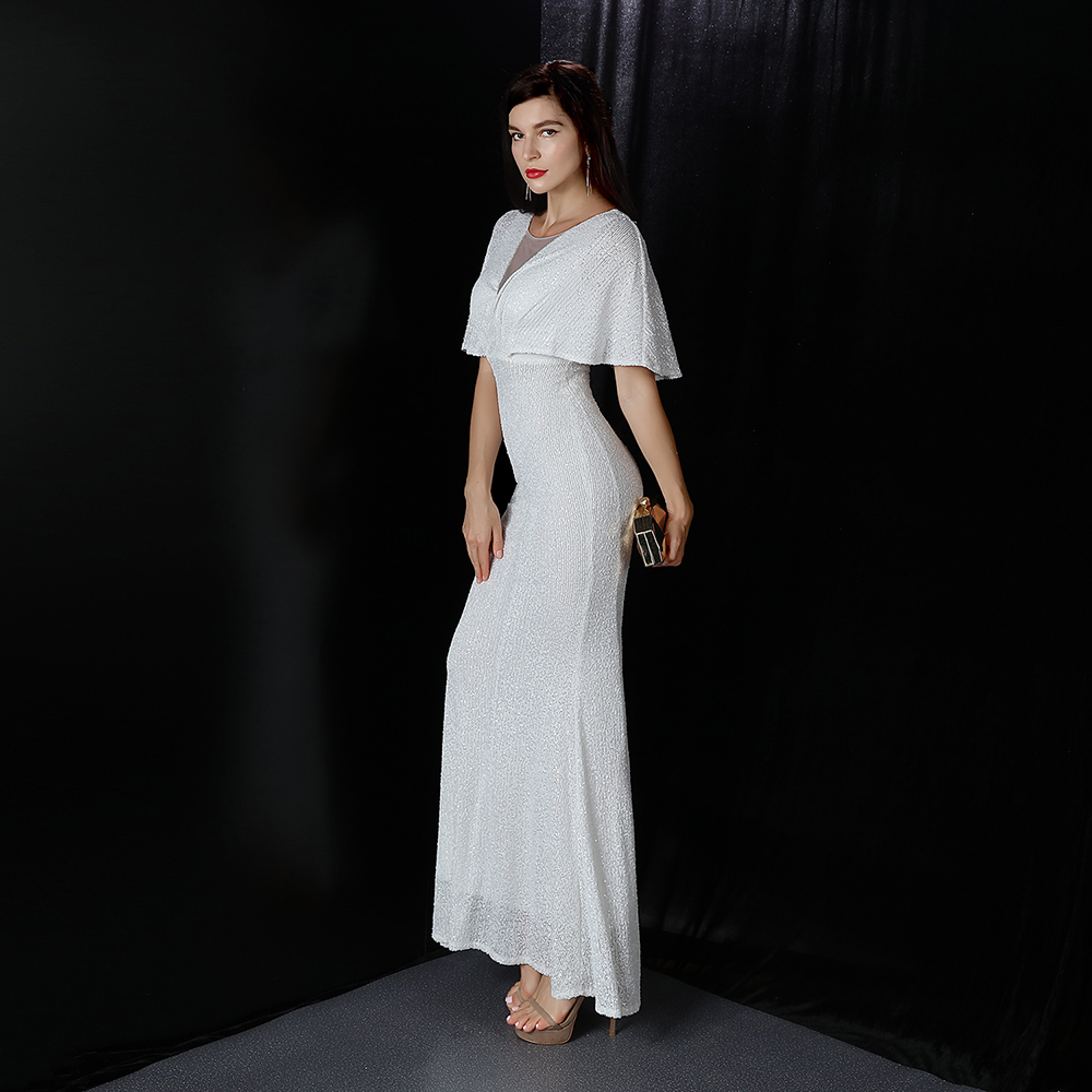 Arabic Bridesmaid Dress - Floor-Length Satin & Beading Arabic Bridesmaid Dress - Floor-Length Satin & Beading
