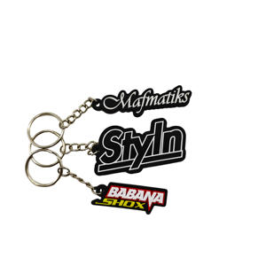 Llavero de PVC con Figura de Anime de Silicona 2D Ecológica Personalizada de Fábrica OEM, Accesorio para Auto de Doble Cara - Product Image 1