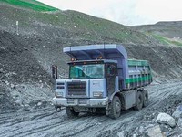 Camion minier électrique de 60 tonnes de charge utile SKT90E, camion benne pour mine, à vendre