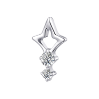 Eternal Metal Titane ASTM F136 Zircon Classique Trident de Poséidon, Bijou de piercing pour oreille, nombril et labret, extrémités à filetage interne