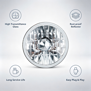 Faro Clásico para Automóvil de 5 Pulgadas con LED <span class=keywords><strong>H4</strong></span> Remanufacturado, Luz Blanca Brillante de Largo Alcance, Semi-Encapsulado - Product Image 2