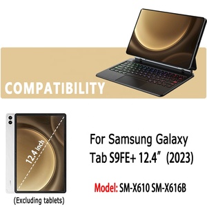 Không Dây Bàn Phím PU Da Bìa Ma Thuật Bàn Phím Đối Với Samsung Galaxy Tab S9 FE Cộng Với S9FE + SM-X610 SM-X616B Máy Tính Bảng Bàn Phím Trường Hợp - Product Image 2
