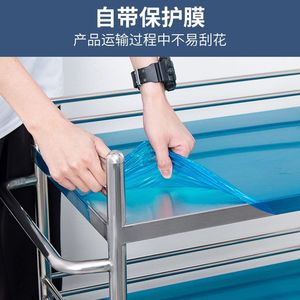 Promotion Stainless Steel Treatment Trolley 3 Tier With <b>Drawers</b> Multipurpose Portable Hospital Use - Product Image 3