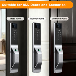 Serrure <span class=keywords><strong>de</strong></span> porte intelligente à reconnaissance faciale 3D personnalisable, contrôle à distance Tuya, entrée sans clé numérique, serrure <span class=keywords><strong>de</strong></span> porte intelligente intégrée avec caméra HD - Product Image 3
