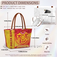 Sac fourre-tout personnalisé NSPDK le plus vendu, design sororité, grande capacité, haute qualité, pour voyage en extérieur et week-end