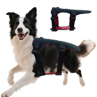 Faja ajustable de terapia de luz roja para patas de perro, almohadilla térmica infrarroja de tela suave reutilizable para recuperación postquirúrgica, articulaciones y uso en exteriores.