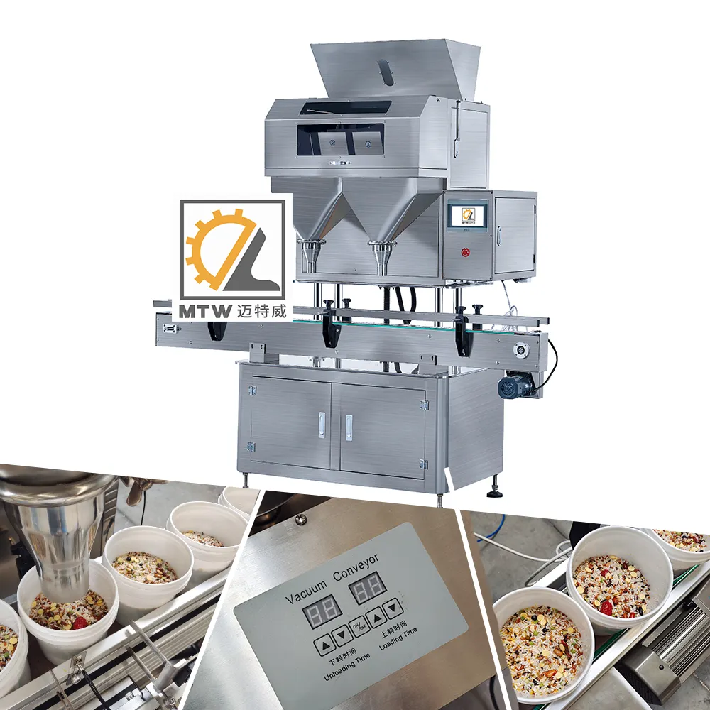 MTW double heads automatic 10/14 scale peanuts filling machines granule