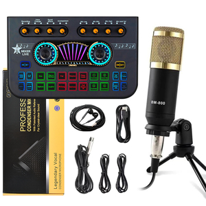 Bộ micro tụ điện chuyên nghiệp BM800 dành cho phòng thu, karaoke, podcast, thu âm trực tiếp, tương thích với card âm thanh máy tính để bàn - Product Image 1