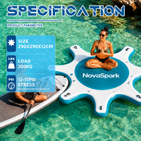 Île flottante gonflable portable en forme d'étoile, plateforme aquatique en PVC pour la mer, le lac, la piscine, les centres de villégiature et les événements en plein air