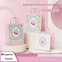 Sac fourre-tout de luxe écologique en gros pour la pâtisserie, Année du Cheval 2026, en papier kraft, pour emballage de gâteaux/desserts, sac cadeau avec logo imprimé