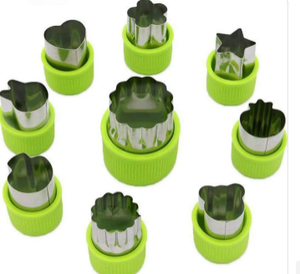 Ensemble de 9 emporte-pièces pour fruits et légumes - Moule à mini-tartelettes, biscuits et gâteaux en acier inoxydable avec poignée de sécurité pour le déjeuner des enfants - Product Image 2