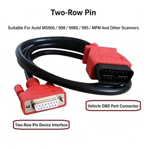Cable de Prueba Principal ReliPro para Escáner MaxiSys MS908 PRO/Elite, Conector de Transferencia OBD2 de 16 Pines DB25, USB 12V, Rojo y Negro - Product Image 3