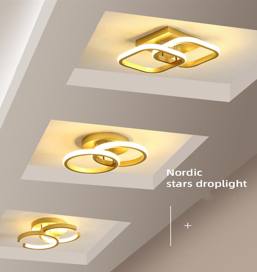 Luxury Lighting Modern Surface Mounted Ceiling Lamp Acrylic Iron Ceiling Light Chandelier Lights for Home Ceiling
