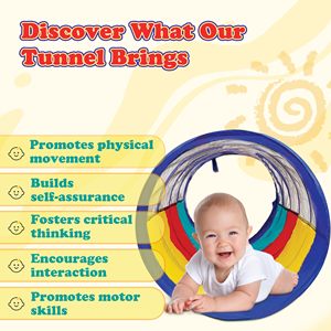 Túnel de Juego Deportivo Personalizado con Laterales Transparentes, Túnel Plegable para Bebés, Unisex, de Poliéster 190T, Portátil y Fácil de Transportar - Product Image 3