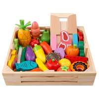 Jouet de découpe en bois sûr pour enfants, fruits et légumes de simulation, jeu de cuisine, jouet éducatif précoce pour jeu de rôle à la maison