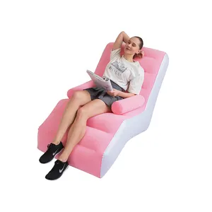 Chinese Manufacture Wholesale S Shape Pink Inflatable Leisure Sofa Chair for Adult