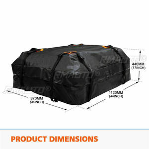 Sac de transport universel imperméable pour toit de voiture 112x84x44cm, sac de rangement pour bagages, sac de voyage pour SUV, fourgonnette et voitures - Product Image 6