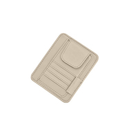 Organisateur de pare-soleil de voiture AutoErizo en cuir PU, multi-poches, porte-cartes, porte-lunettes de soleil, accessoires de rangement universels pour l'intérieur de la voiture