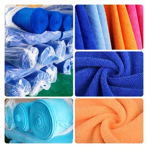 Custom Logo Microfibre Polyester Cleaning Cloth Roll Microfiber Dish Cloths Detailing Towel Breathable Waterproof Fabric