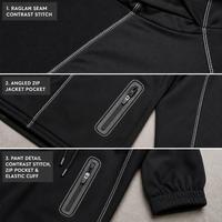 Conjunto Deportivo de 2 Piezas para Hombre, con Logotipo Personalizado, Bloques de Color, Nailon, Cierre Completo, Cuello Alto, Ligero, Resistente al Agua y Transpirable