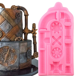 Steampunk Cogs Moule Horloge Montre Roue Engrenages Silicone Fondant Moule <span class=keywords><strong>Chocolat</strong></span> Moule Pour Cupcake Toppers Fête Gâteau Décoration - Product Image 2