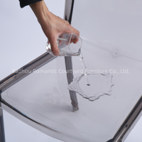 Chaises de banquet de mariage en plastique transparent de style européen contemporain, mobilier pour événements et fêtes à domicile au design moderne