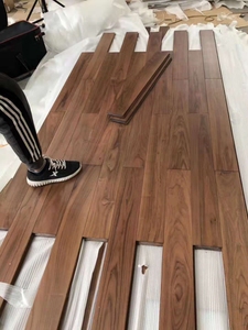 Bowin Bodenbelag Mongolisches Teakholz AB-Qualität Walnussfarbe Glatte Oberfläche UV-Geölt Massivholzdielen <span class=keywords><strong>Robinia</strong></span> - Product Image 4