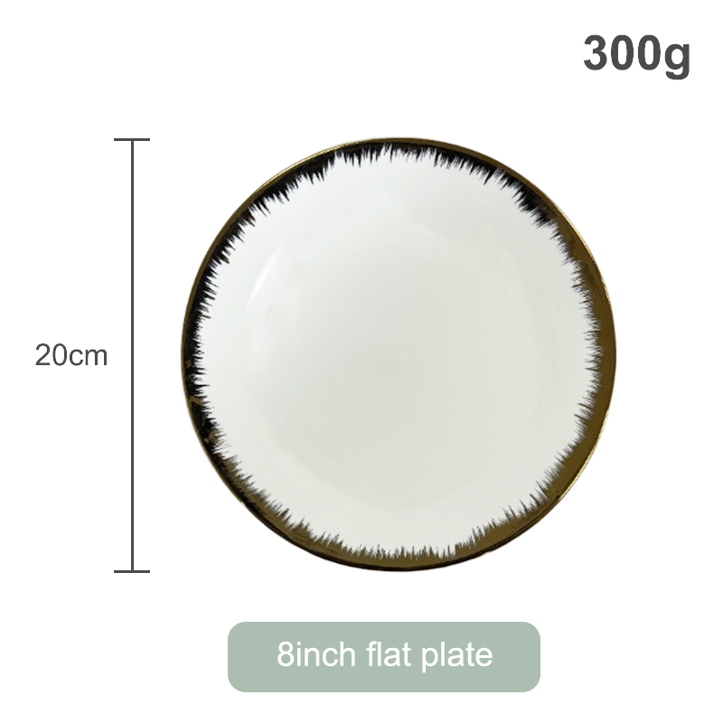 Assiette plate de 8 pouces