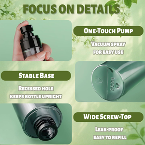 50ml/80ml Clear PET Fine <b>Mist</b> Spray <b>Bottle</b> with Black Pump & Protective Cap, Travel Skincare <b>Bottle</b> - Product Image 5