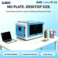 Printer UV Silinder Desktop XBH BT 360 Rotary 360 untuk Botol, Mug, Kaleng, Cangkir, Tumbler, Kerucut, Pencetakan Spiral LED UV
