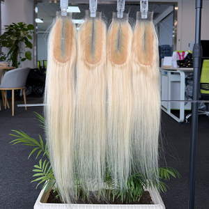 ผมแท้บราซิล 100% แบบ HD Lace Closure ขนาด 2x6 นิ้ว และ 4x4 นิ้ว 5x5 นิ้ว สีบลอนด์ตรง เรียบเนียน ไม่พันกัน - Product Image 2