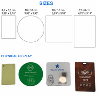 Autocollant NFC personnalisé en acrylique avec puces NFC 213, 215, 216 pour avis et réseaux sociaux – Étiquette NFC de bureau pour avis sur les médias sociaux