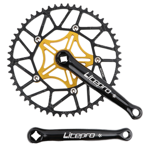 Pédalier pliable super léger 130 BCD pour VTT 170mm 11 vitesses 44-52T anneau de roue à chaîne en alliage d'aluminium pour vélo de croisière - Product Image 4