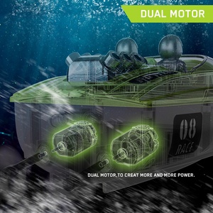 Flytec V222 2.4G Barco RC de Carreras de Alta Velocidad sin Escobillas 20km/h, Impermeable, Recargable, con Control Remoto, Juguete de Barco Surfista con Parachoques - Product Image 3