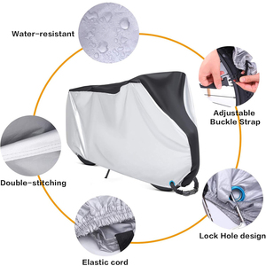 Cubierta impermeable de alta calidad para bicicleta al aire libre, polvo, lluvia, protección solar, cubierta de lluvia para bicicleta con agujeros de bloqueo para bicicleta de carretera <span class=keywords><strong>MTB</strong></span> - Product Image 4