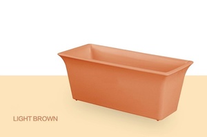 Vaso da <span class=keywords><strong>fiori</strong></span> in plastica spessa <span class=keywords><strong>rettangolare</strong></span> per uso domestico e fioriera senza vassoio - Product Image 3