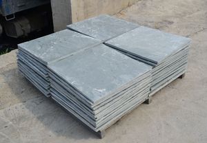 Pierre d'ardoise verte naturelle, tuiles de toiture pour maison auto-construite, <span class=keywords><strong>prix</strong></span> de gros - Product Image 4