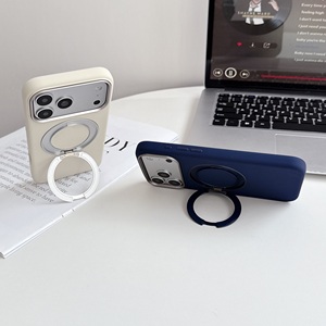 S133 360 °   Coque de téléphone en silicone liquide Rotatingholder, design antidérapant pour iPhone 17 18 Pro Max, coque magnétique antichoc - Product Image 5