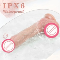 Dildo réaliste automatique en silicone avec télécommande, rotation télescopique et chauffage, stimulation réaliste - S-S2507