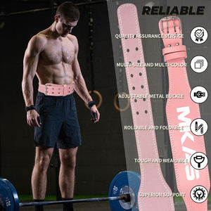 MKAS özel Logo ağır spor egzersiz eğitimi güç kaldırma kemeri ayarlanabilir Unisex deri halter kemeri - Product Image 5
