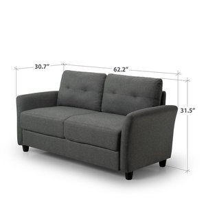 Ensemble de canapés modernes pliables en velours, meubles de salon de luxe, large, gris/noir/beige, pour chambre à coucher, hôtel et appartement - Product Image 4