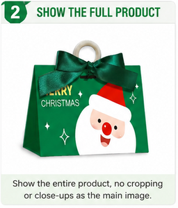 Red Green Christmas Paper <b>Gift</b> Bag with Satin Ribbon Bow Ring Handle Foldable <b>Empty</b> Mystery Blind <b>Box</b> <b>for</b> Small Beauty <b>Gift</b> - Product Image 3