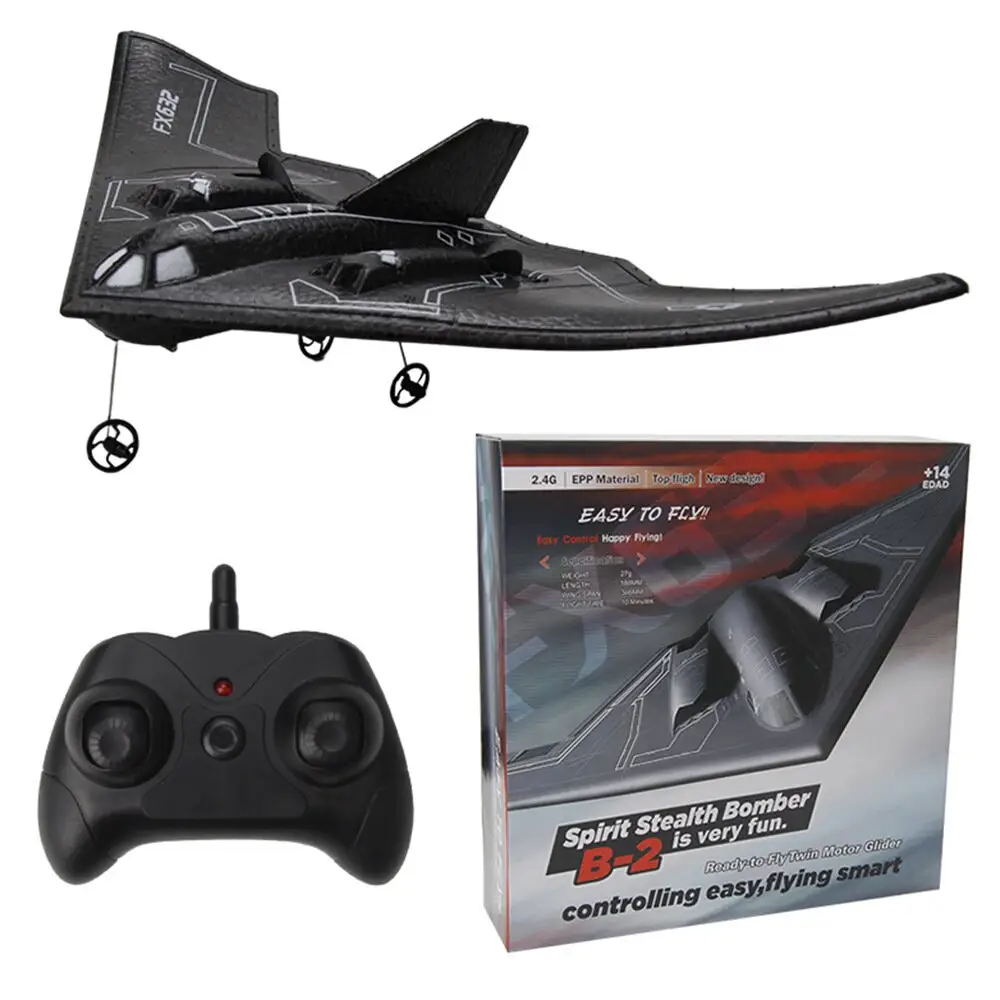 Avión bomber de espuma B2 con control remoto, Avión de dos canales de ala fija, modelo de avión eléctrico RC de juguete, venta al por mayor
