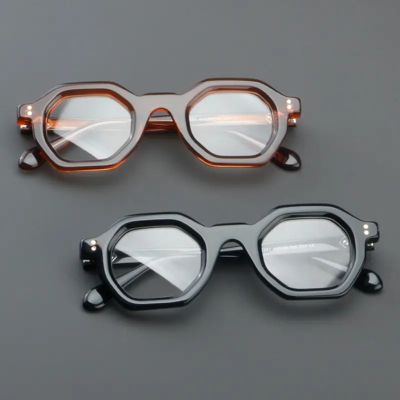 Retro Square Thickness Acetate Eyewear Eyeglasses Frames For Eye Glasses Pure Acetate Optical Glasses Frames For Men For Women