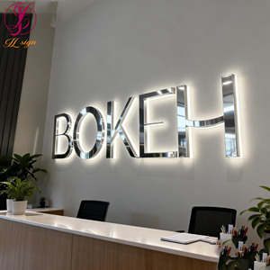 Insegne LED Personalizzate per Attività Commerciali, Insegna 3D <span class=keywords><strong>in</strong></span> Acciaio Inox Illuminata a LED, Insegna per Parrucchiere <span class=keywords><strong>con</strong></span> Lettere Illuminate a LED - Product Image 1