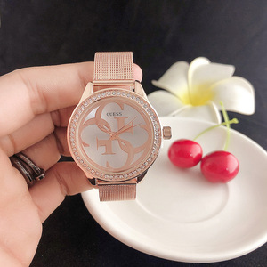 Bán Buôn Của Phụ Nữ Mạ Vàng Đồng Hồ Thể Thao Kim Cương Hợp Kim Thép Không Gỉ Lưới Dây Đeo Quyến Rũ Loại Miyota Cho Trẻ Em Tây Ban Nha Thiết Kế - Product Image 4