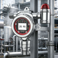 Détecteur multi-gaz fixe 6-en-1 YUNER BTYQ-MIC-600 avec alarme sonore, haute précision, construction métallique pour gaz toxiques/combustibles